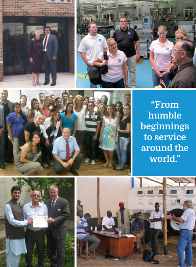 From humble beginnings to service around the world.